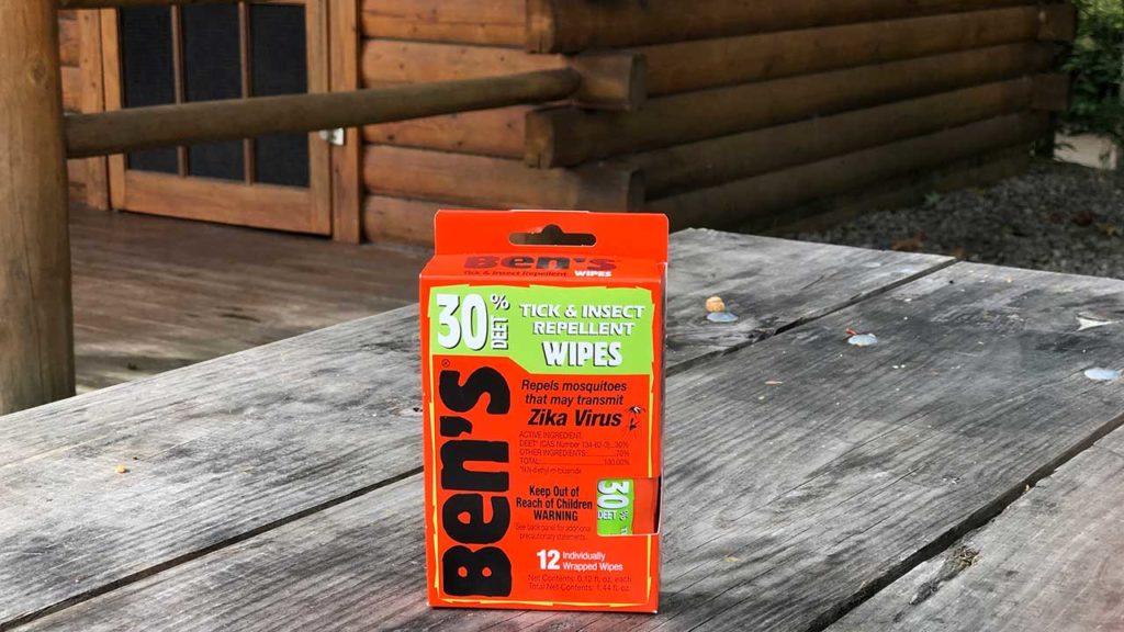 Review Ben's 30 DEET Mosquito, Tick and Insect Repellent Wipes